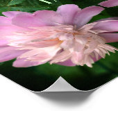 勇気牡丹フラワー感動的抽象芸術 ポスター (角)