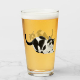 勇気白黒牛猫飲むガラス タンブラーグラス