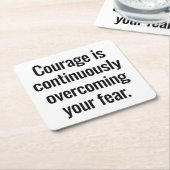 勇気紙コースター スクエアペーパーコースター (アングル)