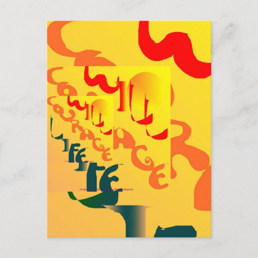 勇気落書きはがき ポストカード (正面)