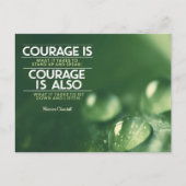 "勇気"ウィンストンチャーチル感動的引用文 ポストカード (正面)