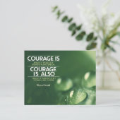 "勇気"ウィンストンチャーチル感動的引用文 ポストカード (スタンド正面)