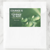 "勇気"ウィンストンチャーチル感動的引用文 長方形シール (バッグ)