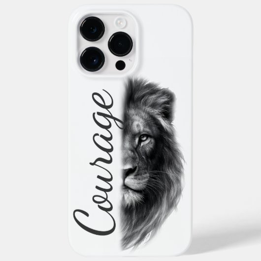 勇気 ライオン アーティスティック ミニマル Case-Mate iPhoneケース (裏面)