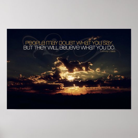 「勇気」ルイス・キャス感動的引用文 ポスター (正面)