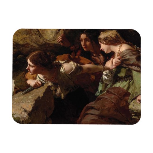 勇気、不安、絶望、戦いを見る マグネット (横)