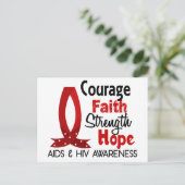 勇気、信仰、強さ、希望エイズ ポストカード (スタンド正面)