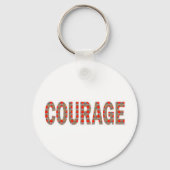 勇気：勇敢な親切なリーダーのチャンピオン低価格ギフト キーホルダー (正面)