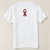勇気 希望 強さ Tシャツ - ミニマル がん啓発 (デザイン裏面)