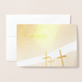 勇気 箔カード (封筒付き正面)