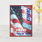 勇気 – Hero – ありがとう退役軍人デイカード カード (黄色い花)