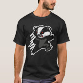 勇猛なラーテル攻撃マスコット Tシャツ (正面)
