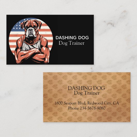 勇猛な犬 名刺 (正面/裏面)