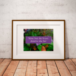 勇者だけが知恵のことわざポスターに値する ポスター