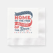 勇者のために自由の家 縁ありカクテルナプキン (正面)