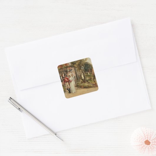 勇者の他に誰も博覧会に値しない』 スクエアシール (封筒)