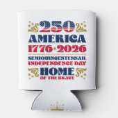 『勇者の国アメリカ』250周年クーラー 缶クーラー (裏面)