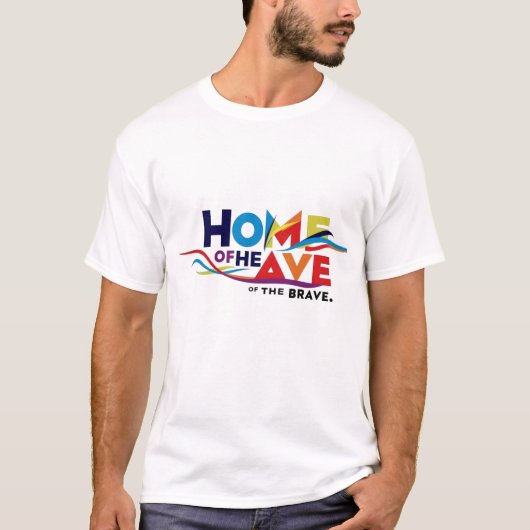 「勇者の故郷 – 愛国心Tシャツ」 Tシャツ (正面)