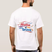 「勇者の故郷 – 愛国心Tシャツ」 Tシャツ (裏面)