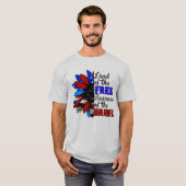 勇者の自由の地 – アメリカの愛国者 Tシャツ (正面フル)