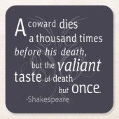 勇者は死ぬが沙翁|しゃおう=シェークスピア}だ スクエアペーパーコースター (正面)