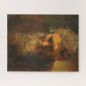 勉強とオールドマンbyレンブラント・ヴァン・リジン ジグソーパズル (横)