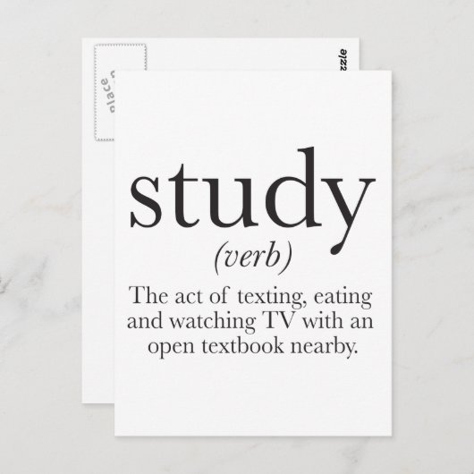 勉強についての真実 ポストカード (正面/裏面)