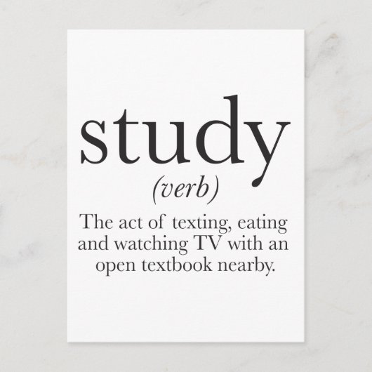 勉強についての真実 ポストカード (正面)