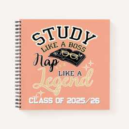 勉強のようなボス、昼寝のような伝説、大学のギフト ノートブック