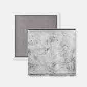 勉強のシート、The Vallardi Albumより マグネット (正面/裏面)
