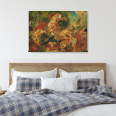 勉強のライオン狩り, 1854 キャンバスプリント (インサイチュ (寝室))