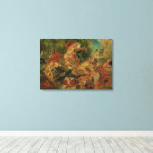 勉強のライオン狩り, 1854 キャンバスプリント (インサイチュ (ウッドフロア))