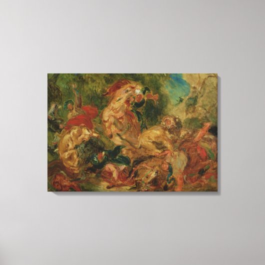 勉強のライオン狩り, 1854 キャンバスプリント (正面)