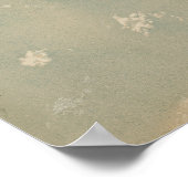 勉強のヴィンテージ水絵画色 ポスター (角)