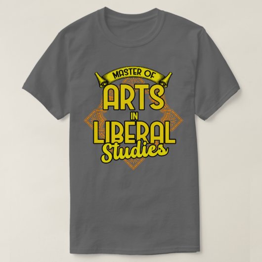勉強の修士号自由主義の Tシャツ (デザイン正面)