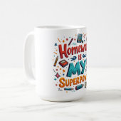 勉強の喜び – no7カスタムカットビニール コーヒーマグカップ (正面左)