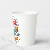 勉強の喜び – no7カスタムカットビニール 紙コップ (左)