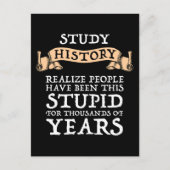 勉強の歴史 – 人が愚かだと実感 ポストカード (正面)