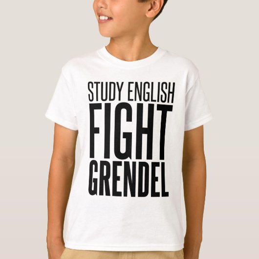 勉強の英語、戦いGrendel Tシャツ (正面)