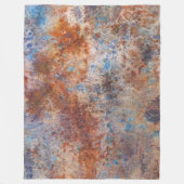 勉強の錆び水カラープリント フリースブランケット (正面)