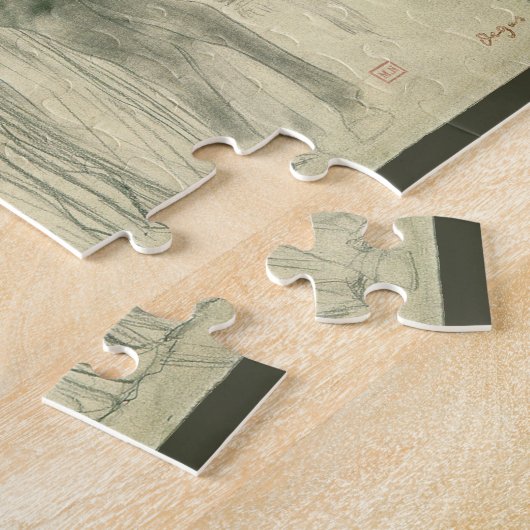 勉強の馬のエドガー・デガヴィンテージファインアート ジグソーパズル (側面)