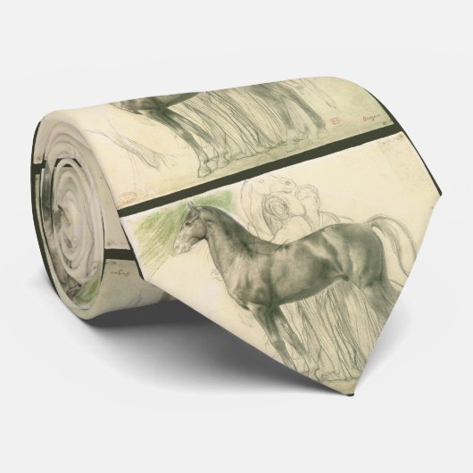 勉強の馬のエドガー・デガヴィンテージファインアート ネクタイ (ロール)