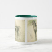 勉強の馬のエドガー・デガヴィンテージファインアート マグカップ (中央)