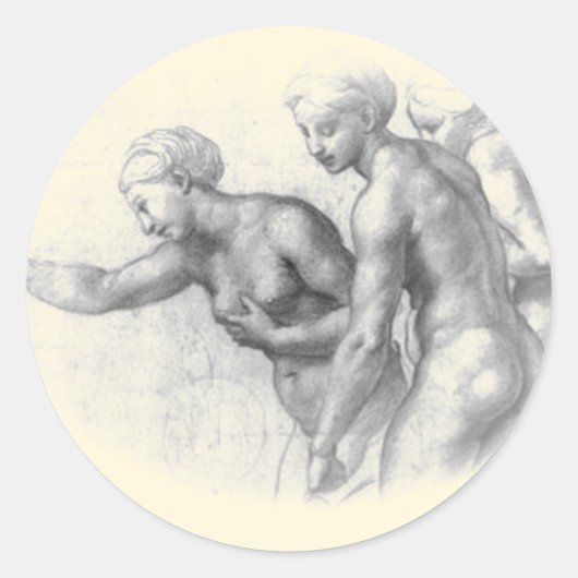 勉強の3つのグラース – ラファエルステッカー ラウンドシール (正面)