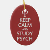 勉強のPsychの穏やかな及びカスタムなオーナメント保って下さい セラミックオーナメント (裏面)