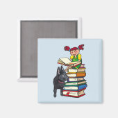 勉強バディ子犬とスクールガール本, ZKOA マグネット (正面/裏面)