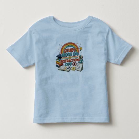 勉強モードオン 気晴らしオフ Tシャツ 受験生 モチベ (正面)