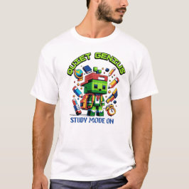 勉強モード突入!静かな天才のためのバックトゥスクールデザイン Tシャツ