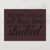 勉強中 ポストカード (正面)