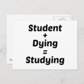 勉強中 ポストカード (正面/裏面)